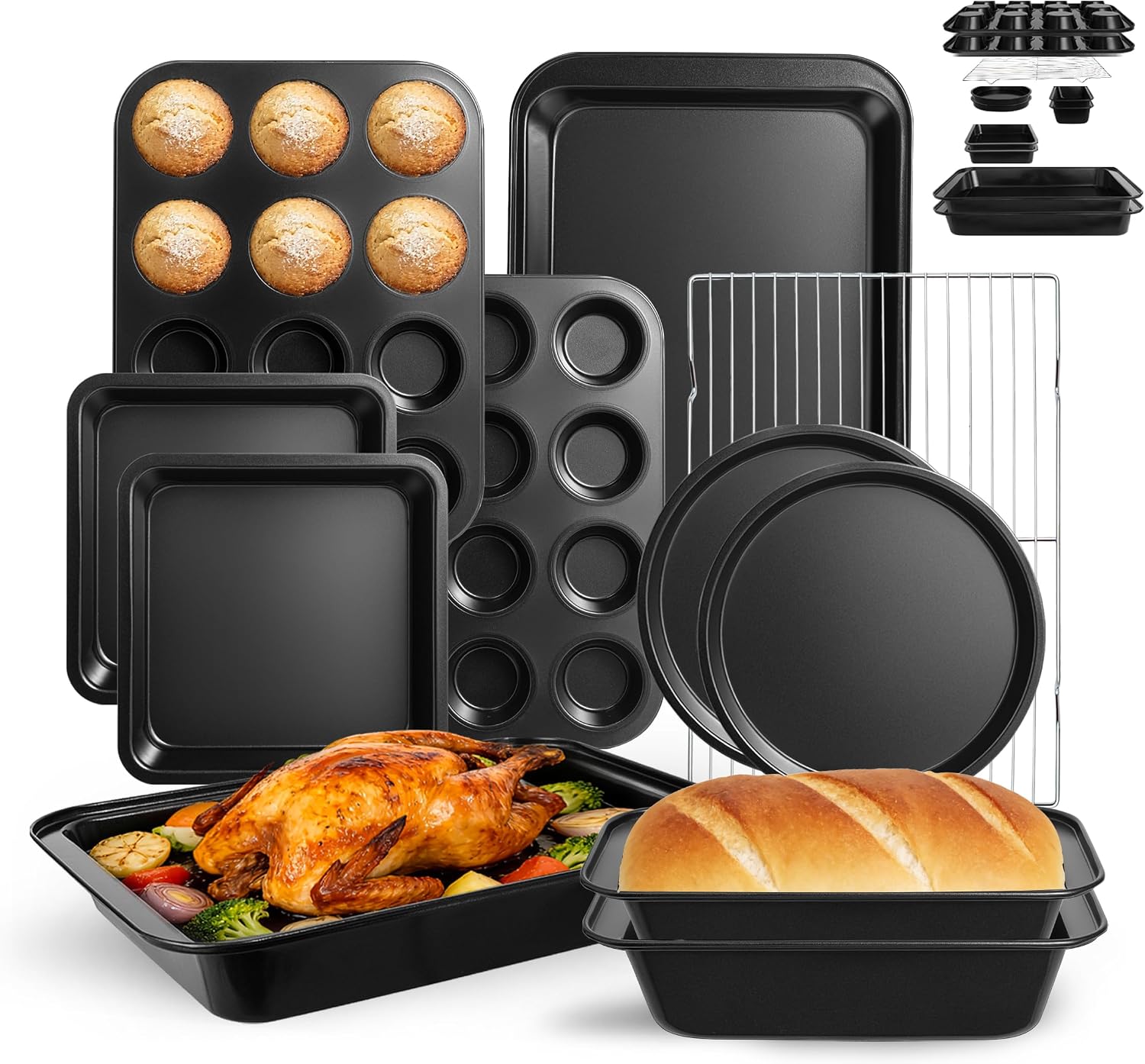 11-Piece Carbon Steel Bakeware Set