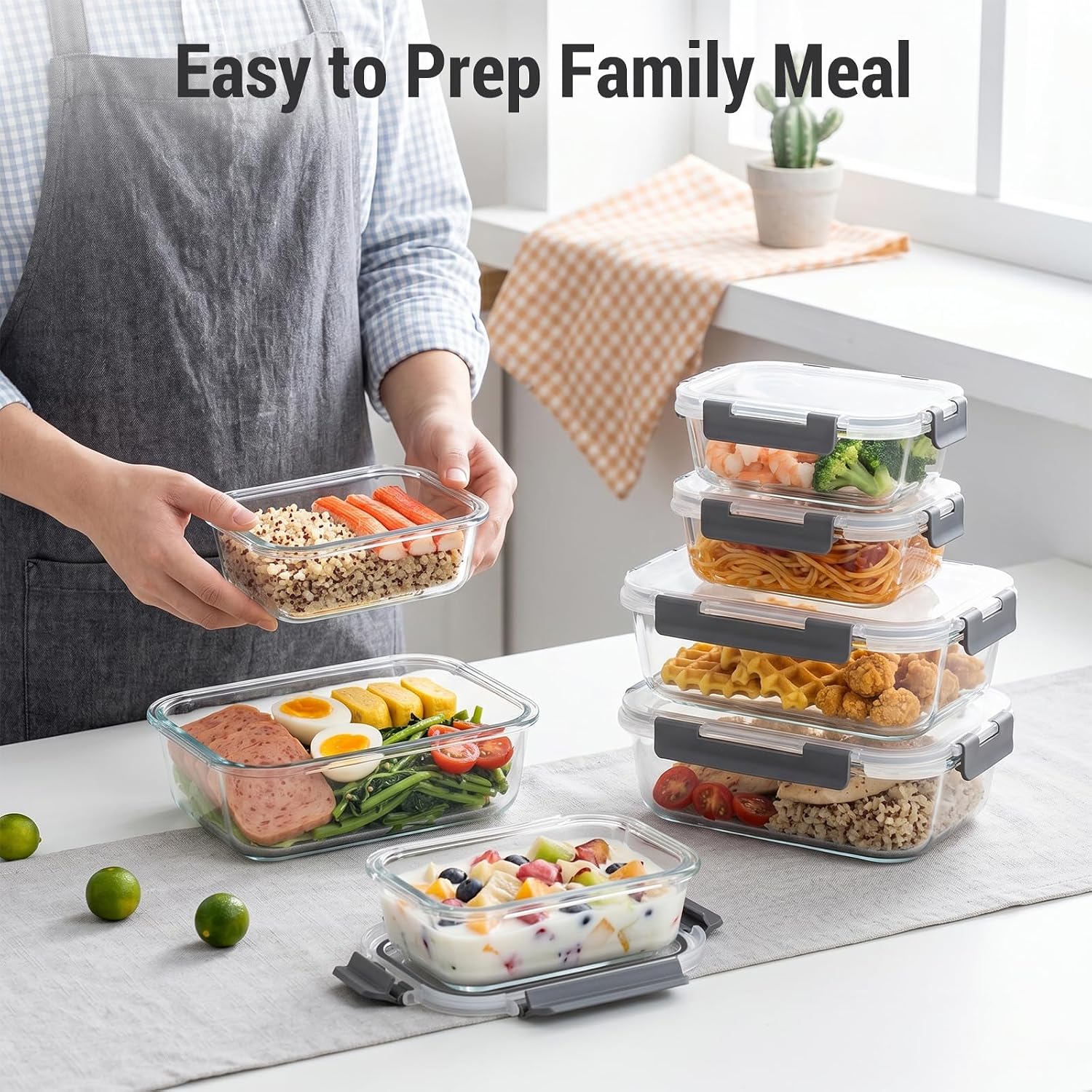 20-Piece Glass Food Storage Set