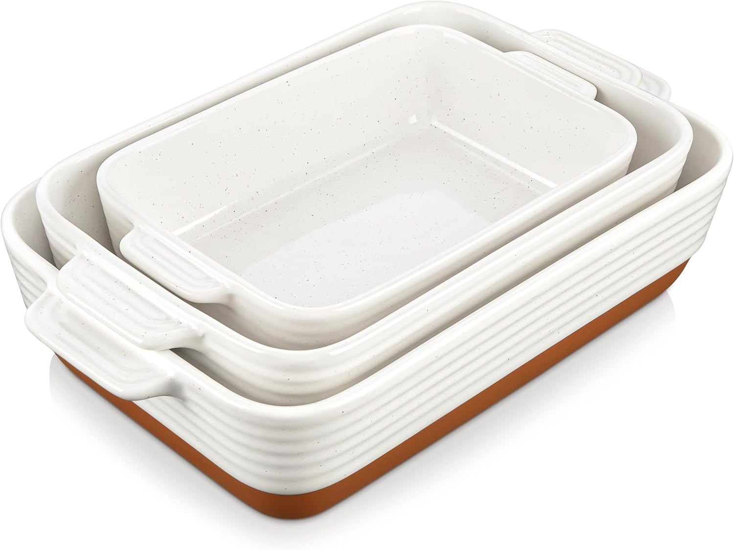 3-Piece Rectangular Ceramic Baking Dishes