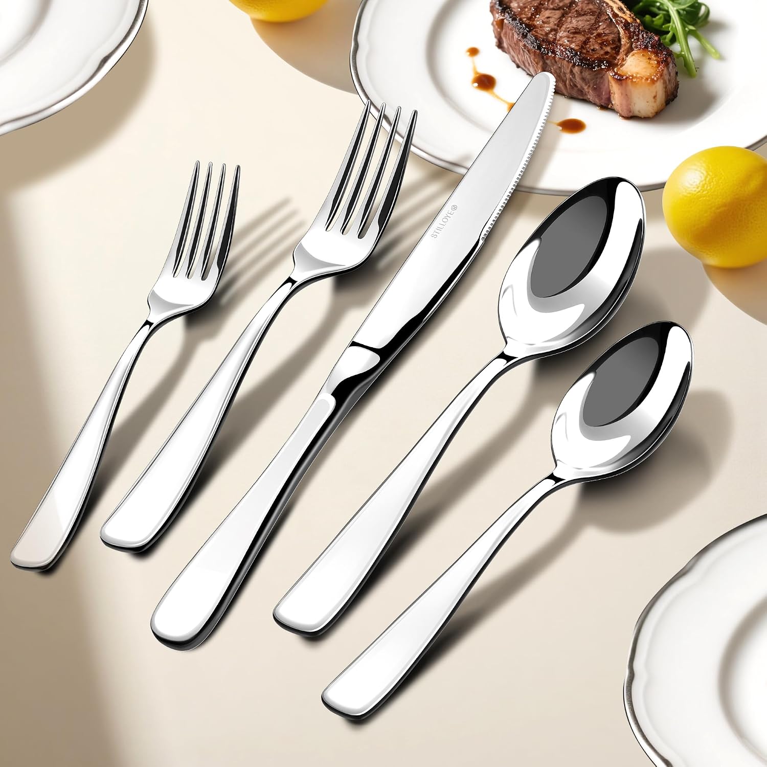 40-Piece Stainless Steel Cutlery Set