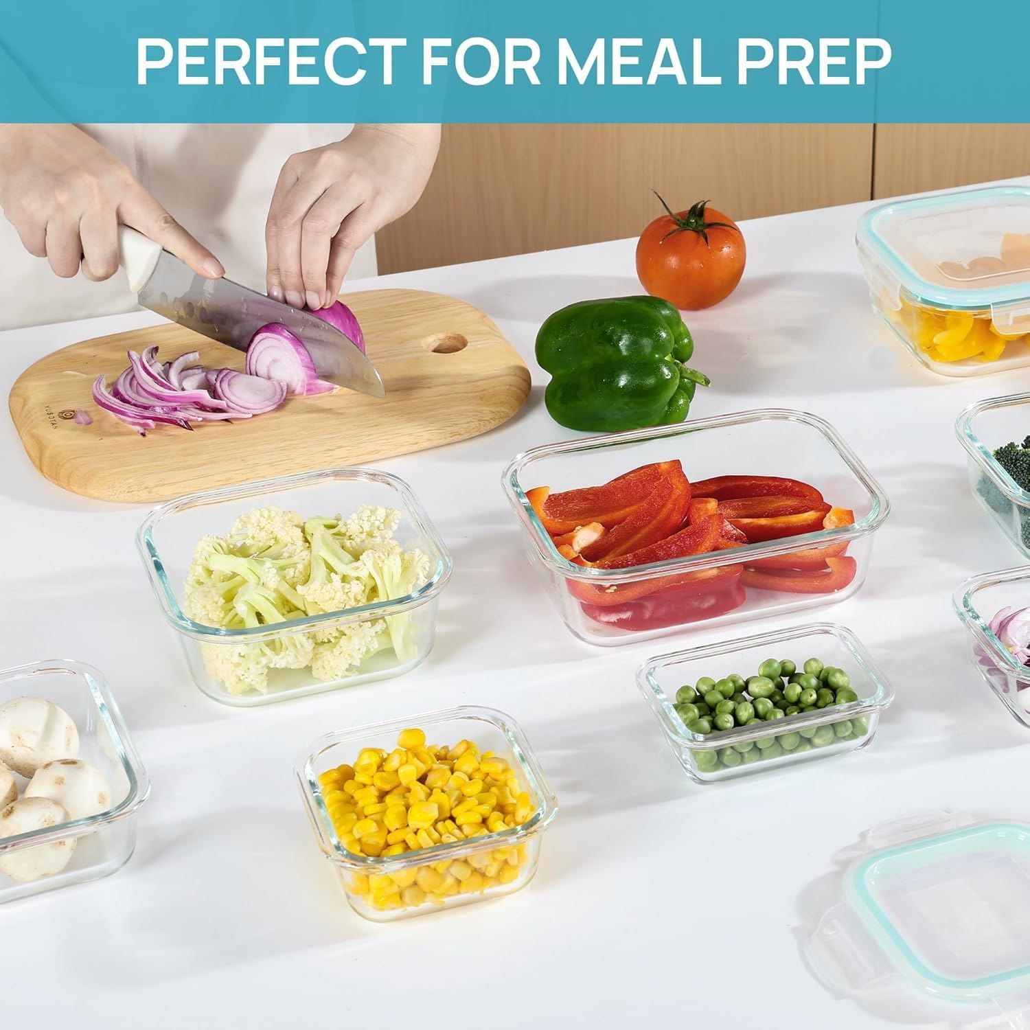 8-Piece Glass Food Storage Set