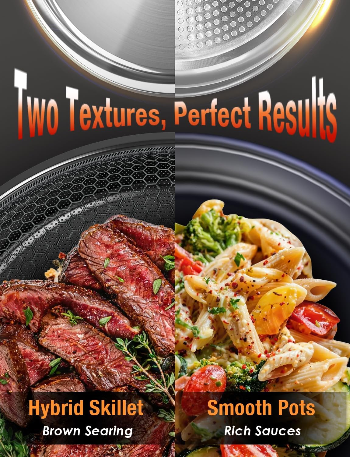 8-Piece Hybrid Ceramic Cookware Set
