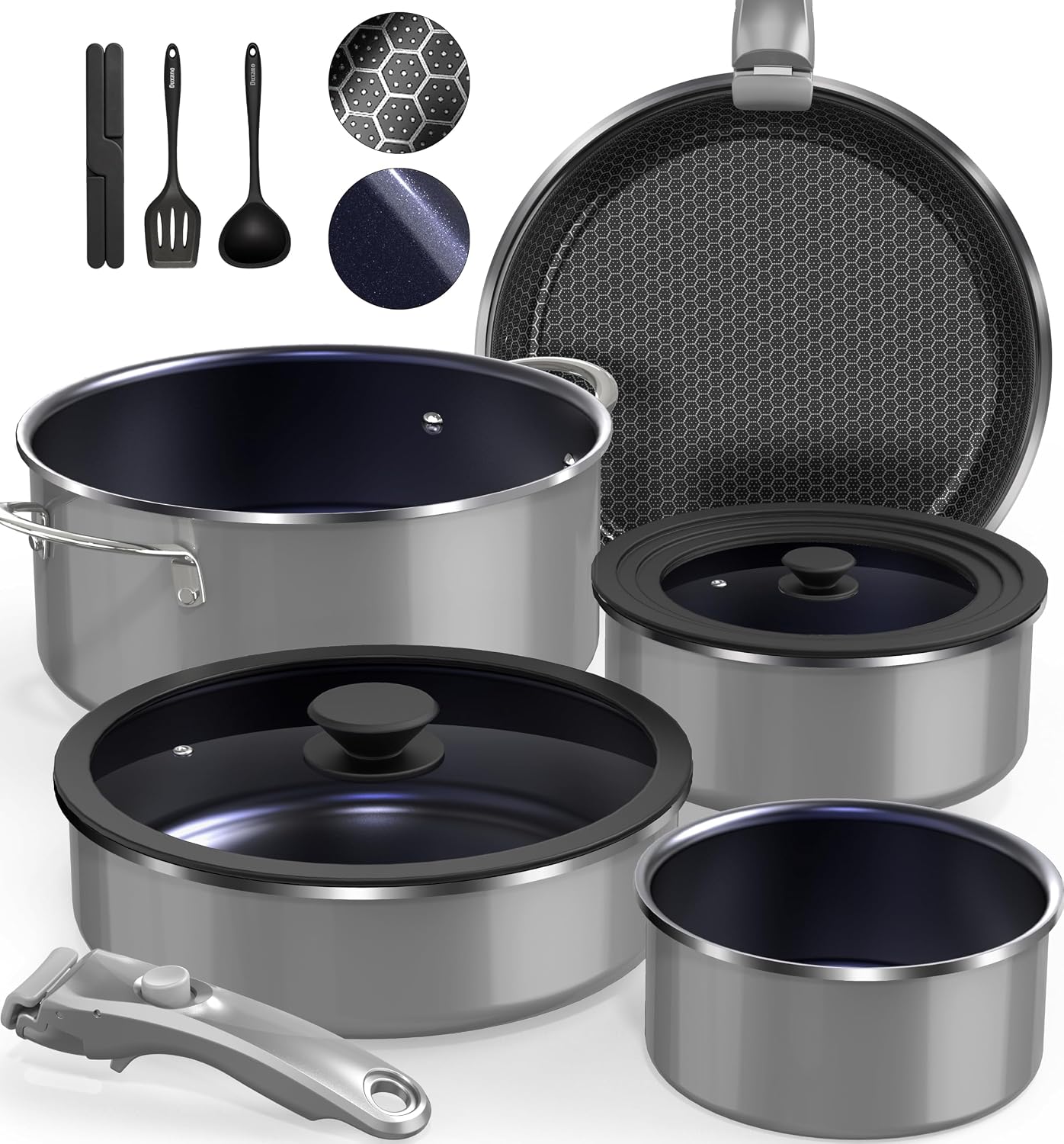 8-Piece Hybrid Ceramic Cookware Set
