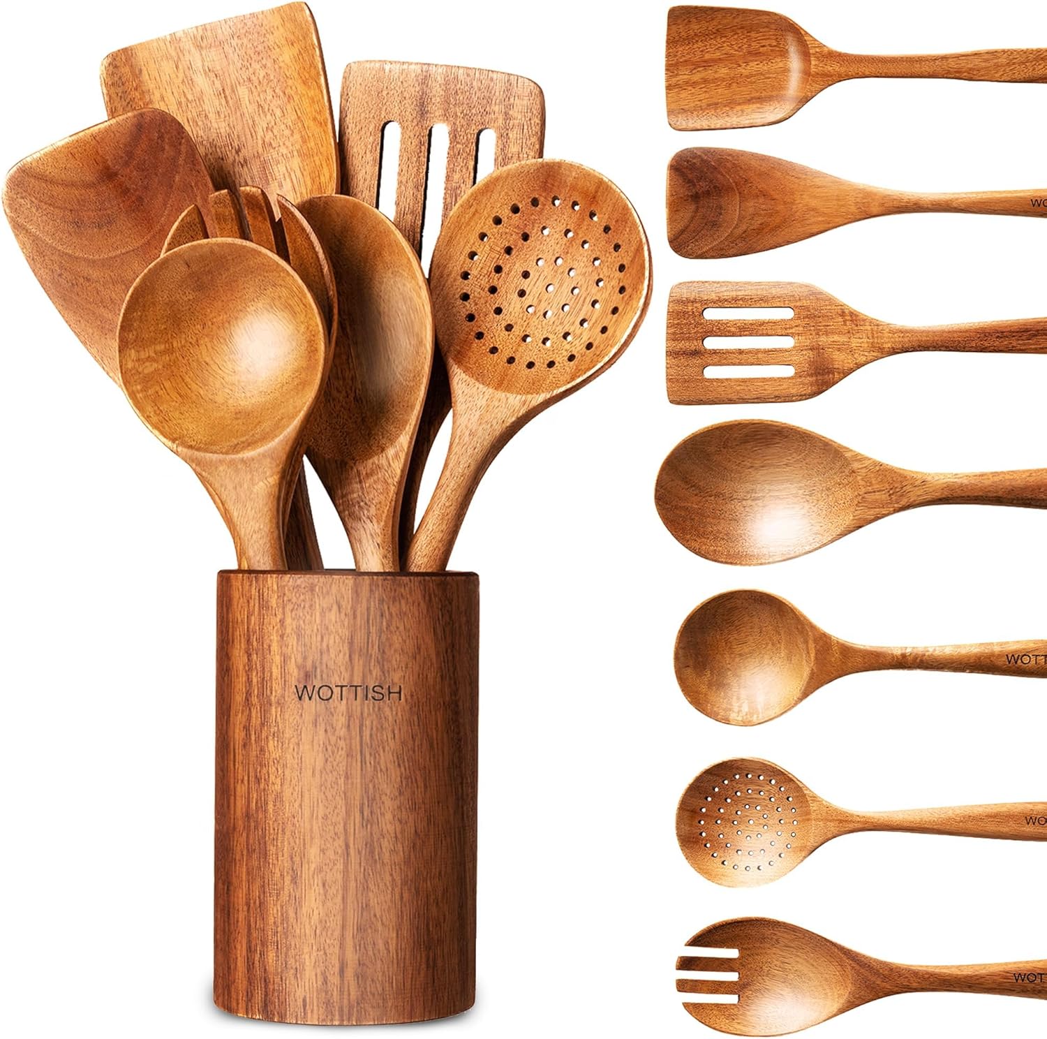 8-Piece Wooden Cooking Utensil Set