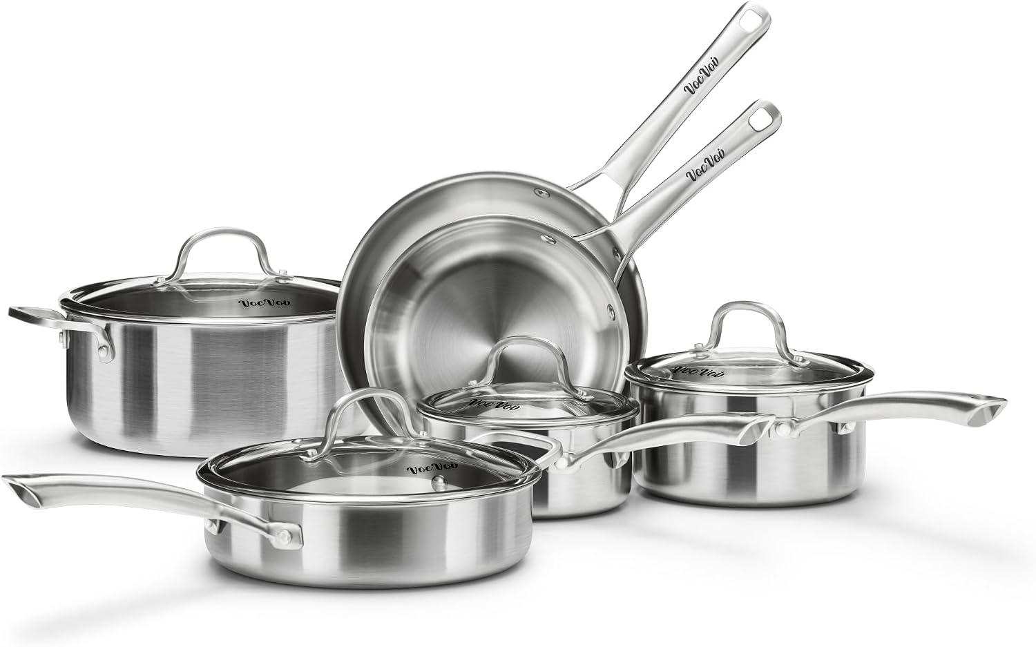 Tri-Ply Stainless Steel Cookware Set
